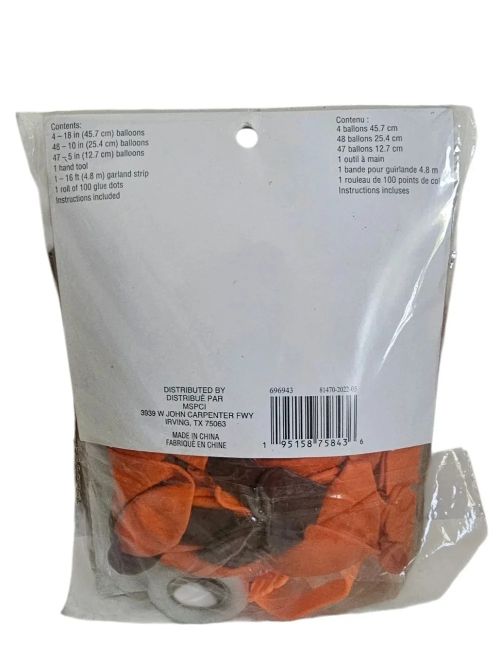 99 Balloons Garland Kit 10Ft White Orange Gold Burgundy Celebrate It Party